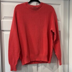 American Eagle Outfitters Coral Crew Neck Sweater